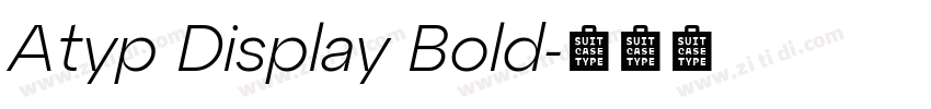 Atyp Display Bold字体转换